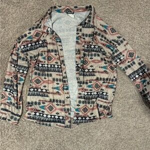 Heimish Aztec Print Button Down Shirt Plus Size 2XL Like New